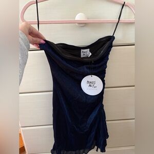 Princess Polly Navy Strapless Dress